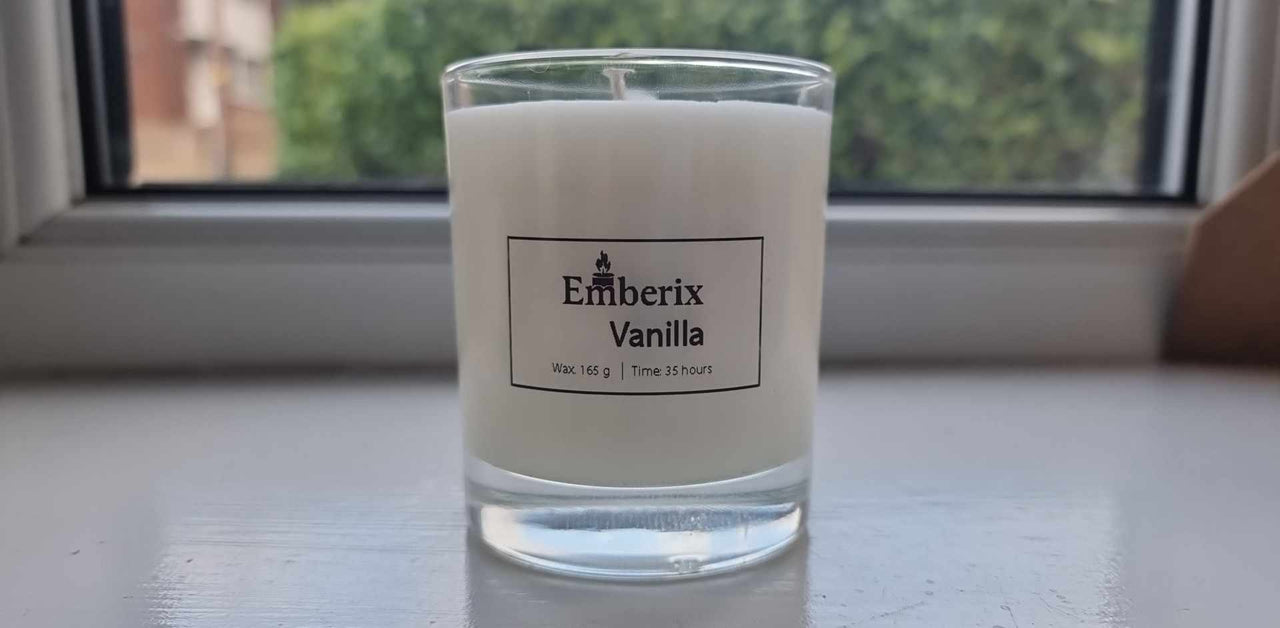 Aromatherapy Vanilla Candle with Jasmine and Soft Musk