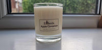 Hand-poured Apple Cinnamon candle with vanilla and caramelized sugar notes