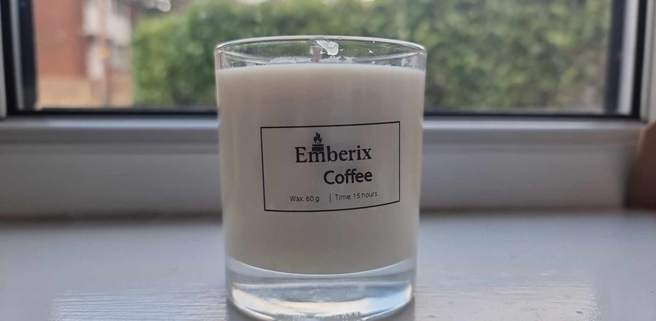 Hand-poured coffee aromatherapy candle in jar