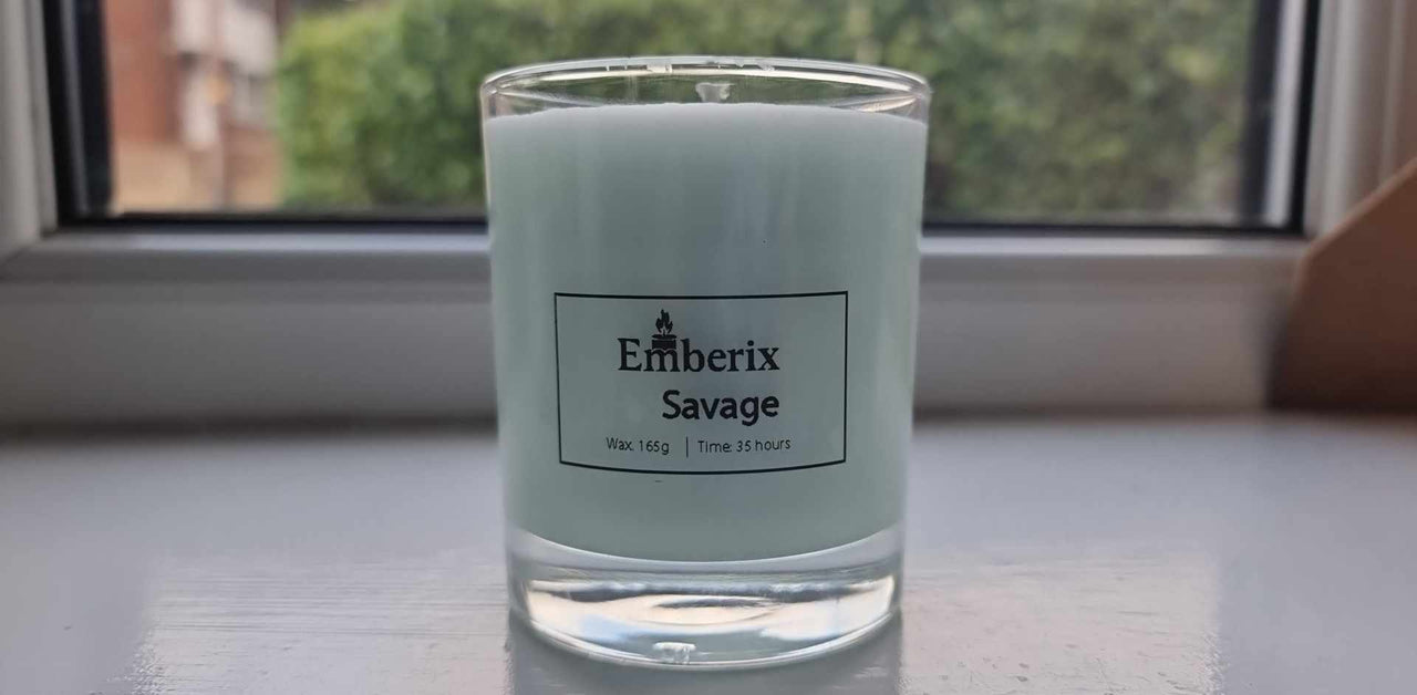 Savage Scented Candle with Bergamot and Pepper Aroma