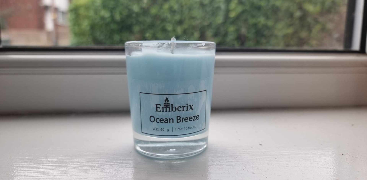 9cl ocean scented candle with cotton wick for a fresh atmosphere